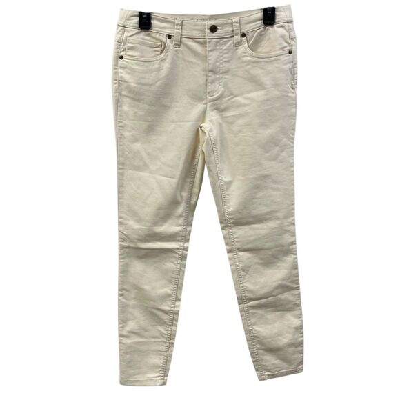 Toad & Co. Sequoia Skinny Pant Ivory Womens 6 Organic Cotton Spring Preppy - Picture 1 of 15